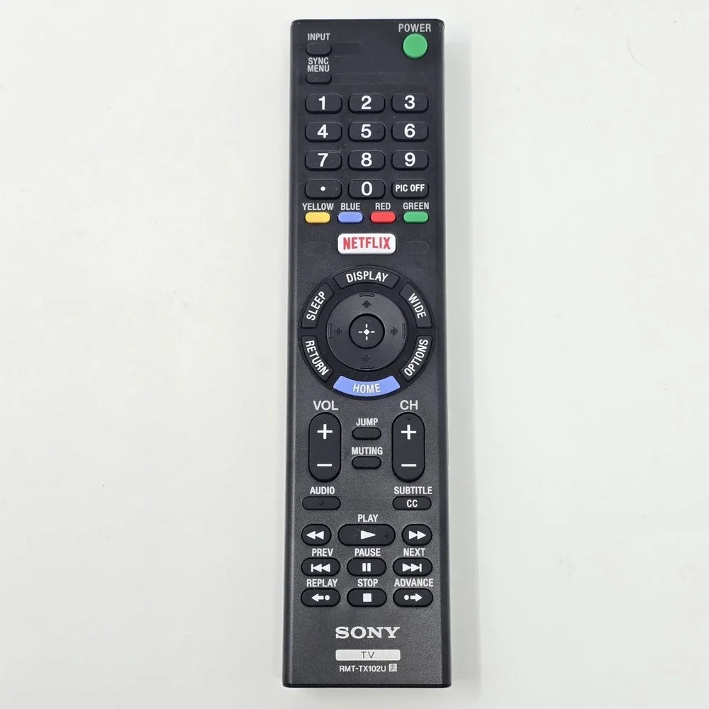 Sony RMT-TX102U TV Remote Control Bravia Netflix Button Black OEM Replacement